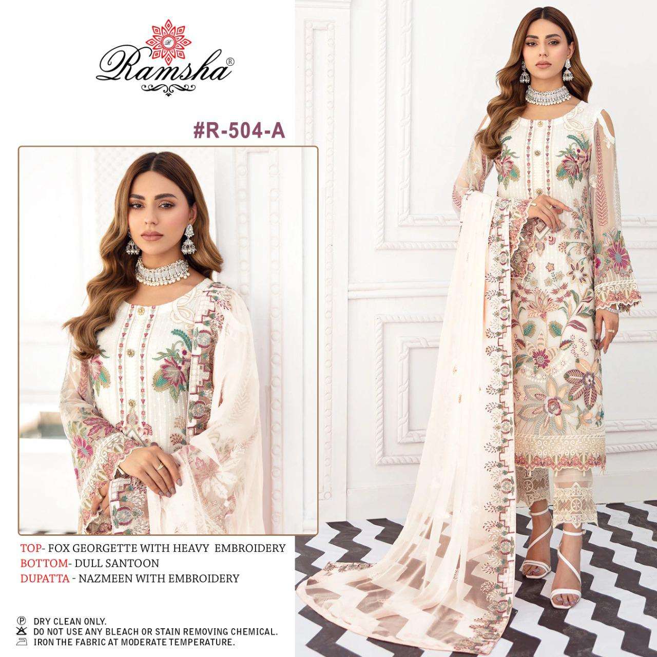 #504 nx By Ramsha Designer Wholesale Online Salwar Suit Set
