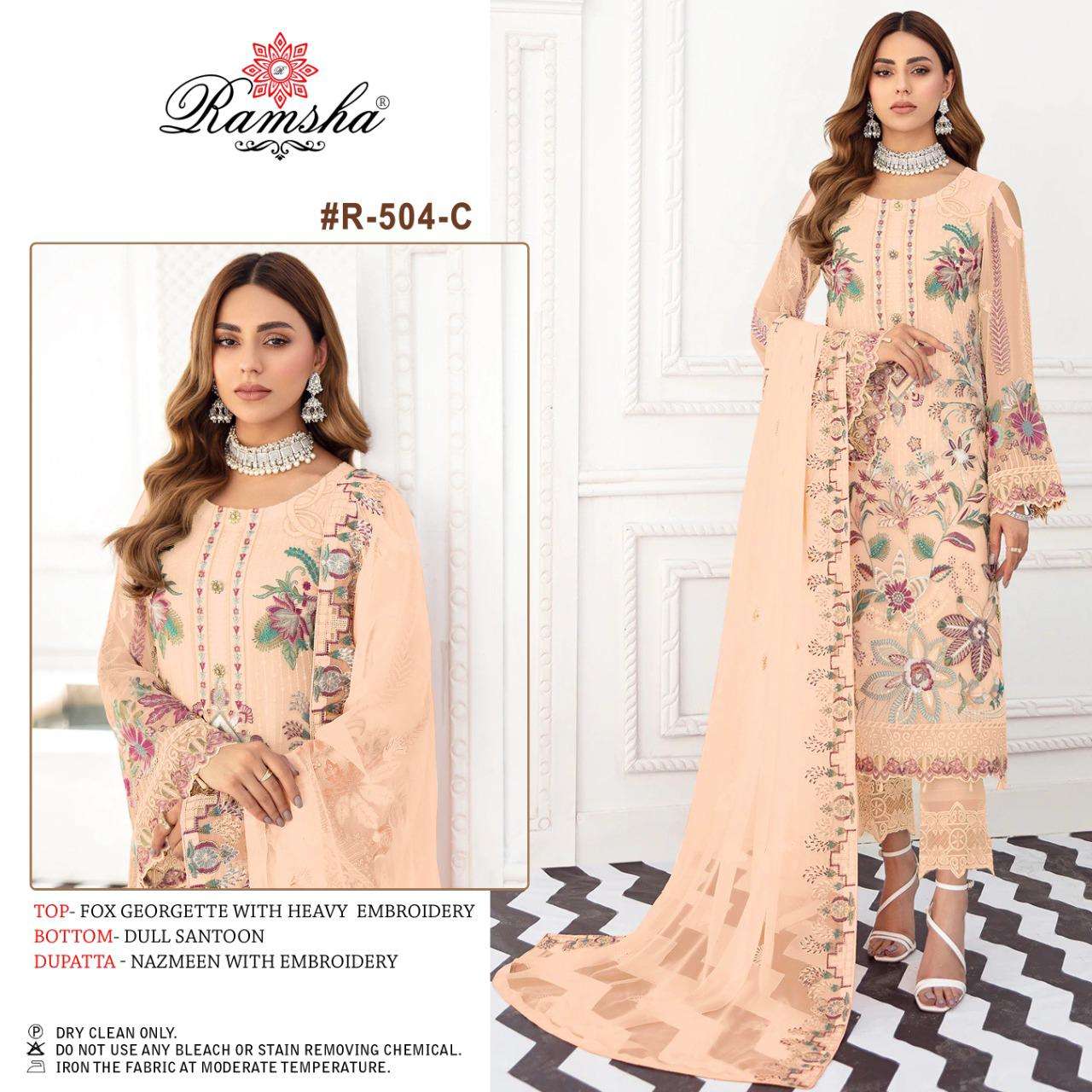 #504 nx By Ramsha Designer Wholesale Online Salwar Suit Set