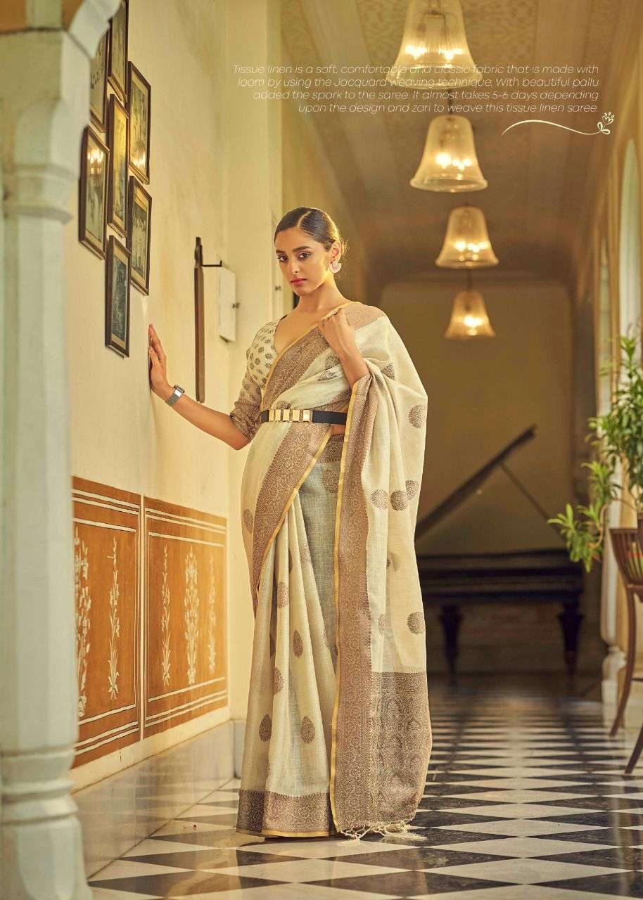 Alencon Linen By Rahyog Designer Wholesale Online Sarees Set