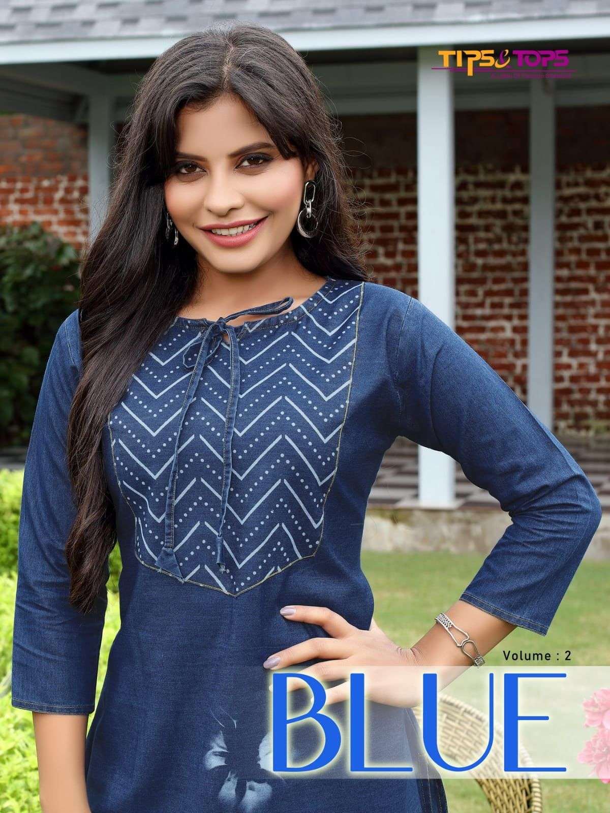 Blue Vol 2 By Tips & Tops Designer Wholesale Online Kurtis Set