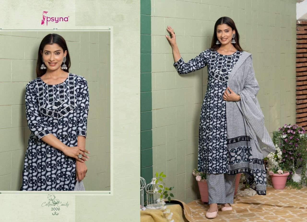 Cotton Candy 2 By Psyna Designer Wholesale Online Kurtis Pant Dupatta Set