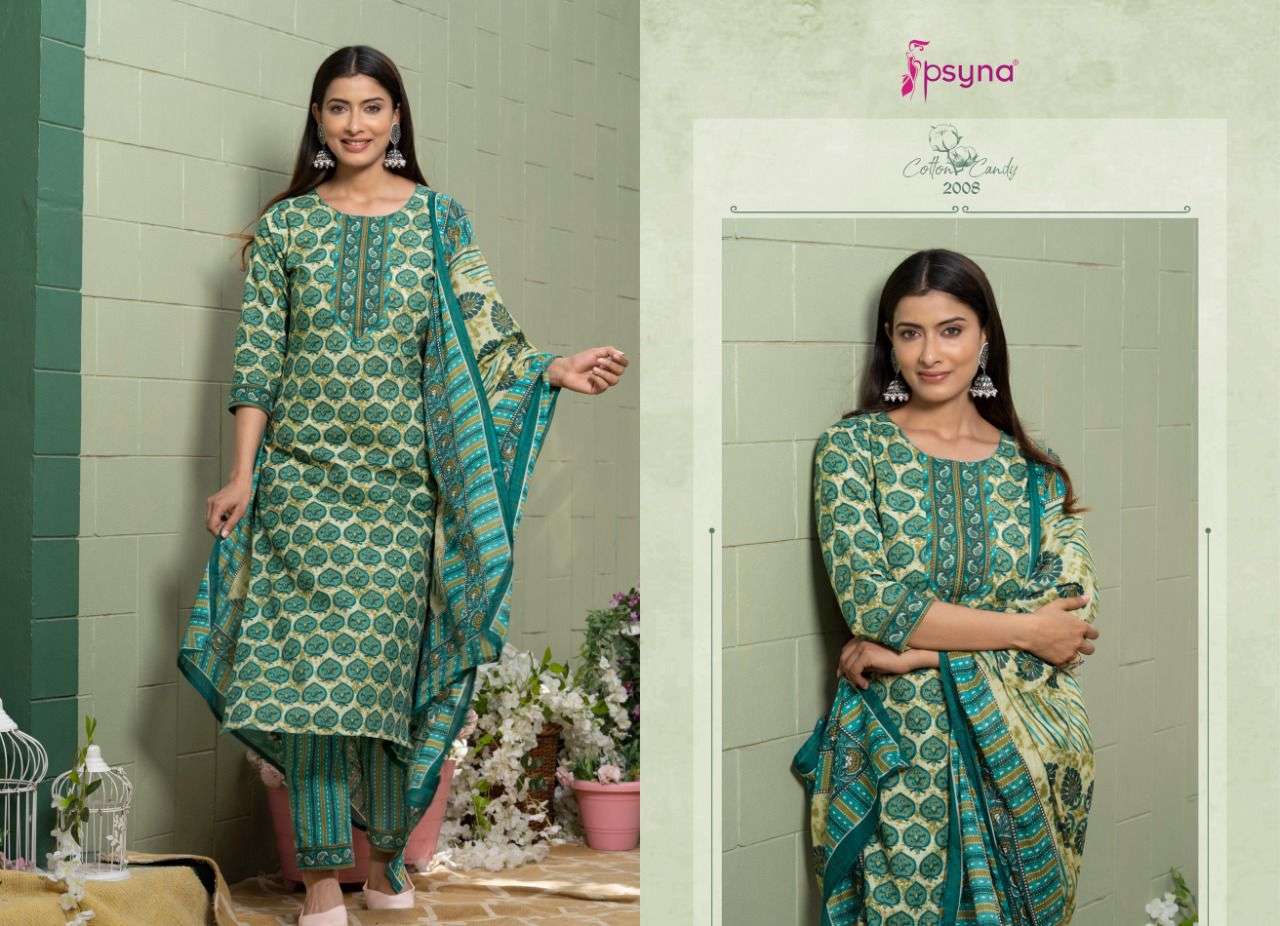 Cotton Candy 2 By Psyna Designer Wholesale Online Kurtis Pant Dupatta Set