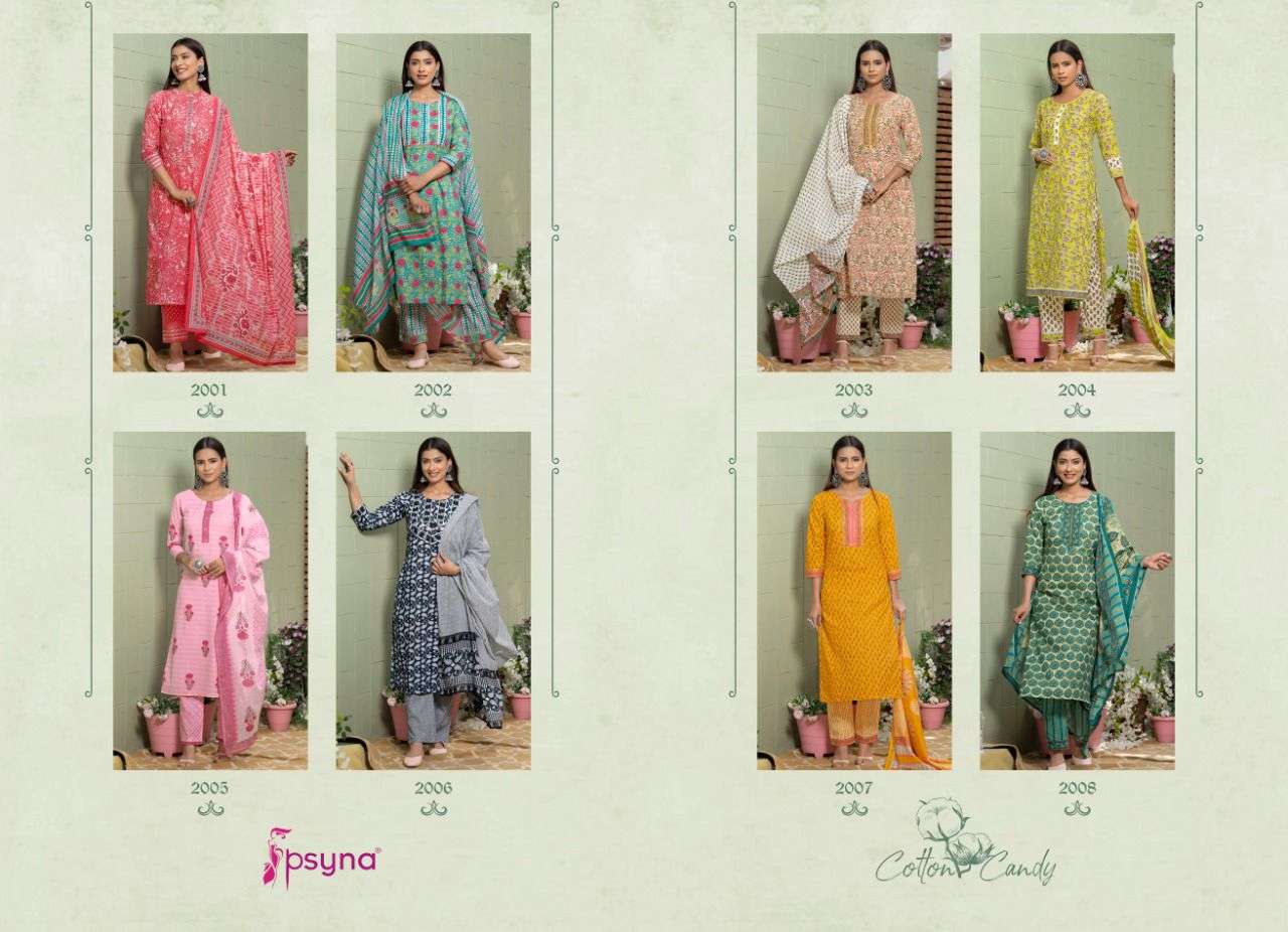 Cotton Candy 2 By Psyna Designer Wholesale Online Kurtis Pant Dupatta Set