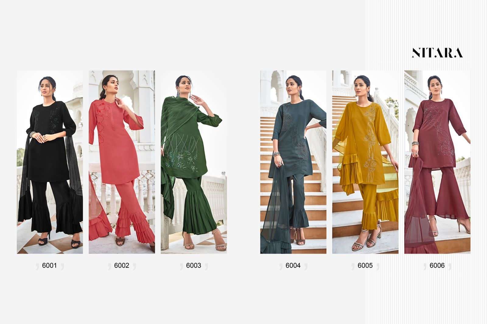 Glory By Nitara Designer Wholesale Online Kurtis Pant Dupatta Set