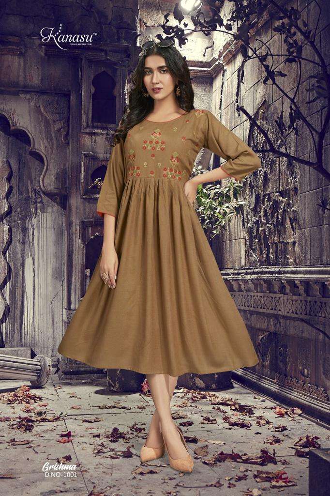 Grishma By Kanasu Designer Wholesale Online Kurtis Set