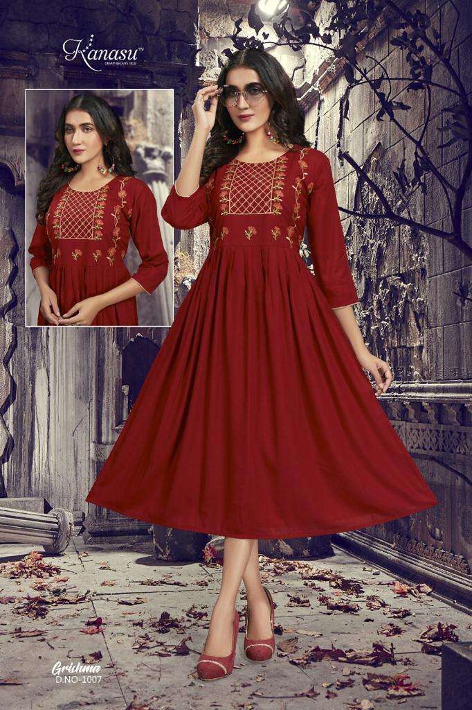 Grishma By Kanasu Designer Wholesale Online Kurtis Set