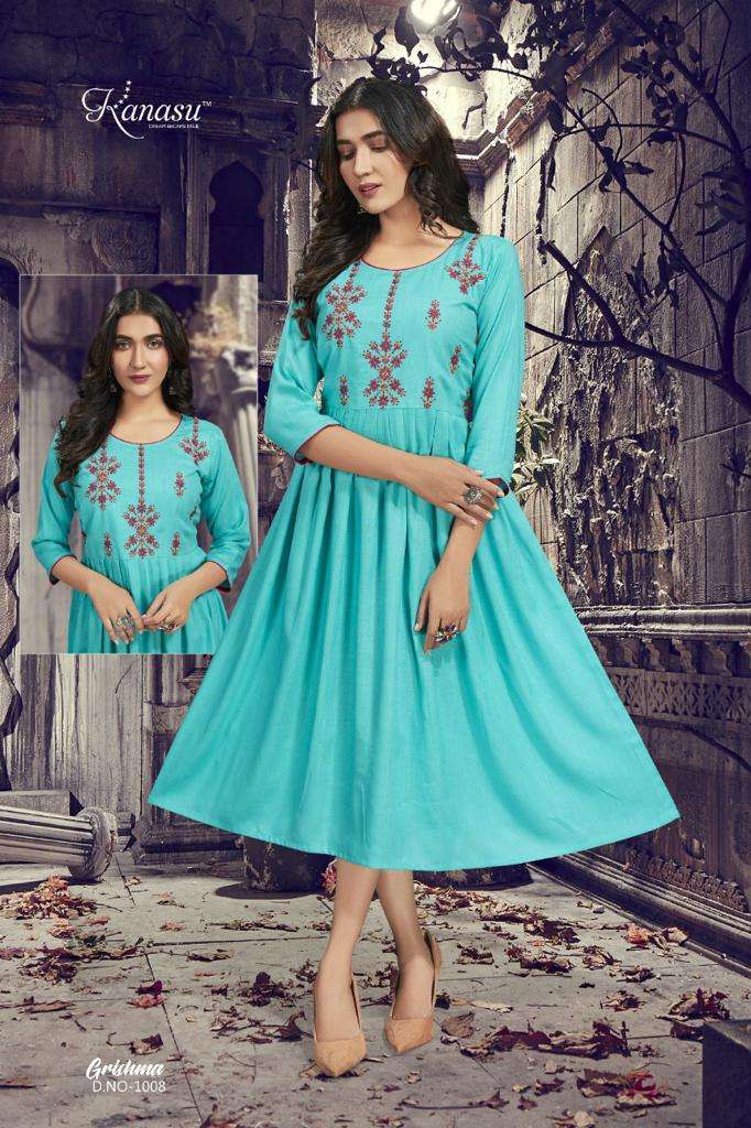 Grishma By Kanasu Designer Wholesale Online Kurtis Set