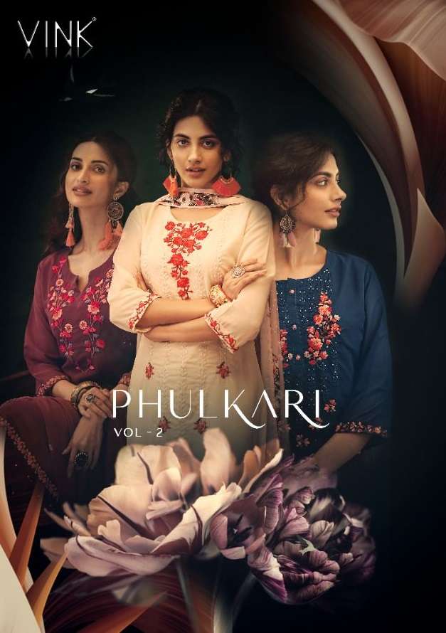 Phulkari 2 By Vink Designer Wholesale Online Kurtis Pant Dupatta Set