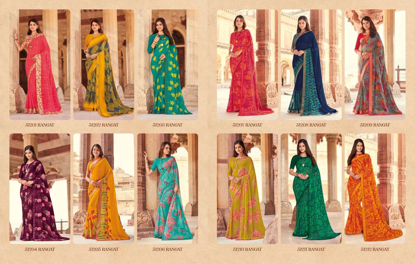 Rangat Vol 2 By Vipul Designer Wholesale Online Sarees Set