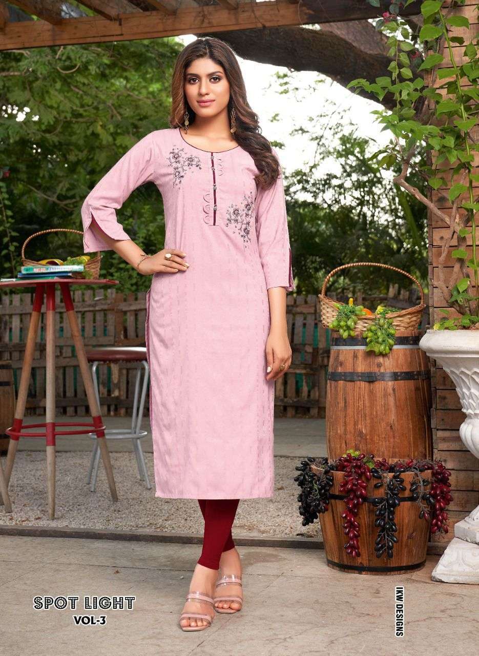 Spotlight Vol-3 By IKW Designs Designer Wholesale Online Kurtis Set