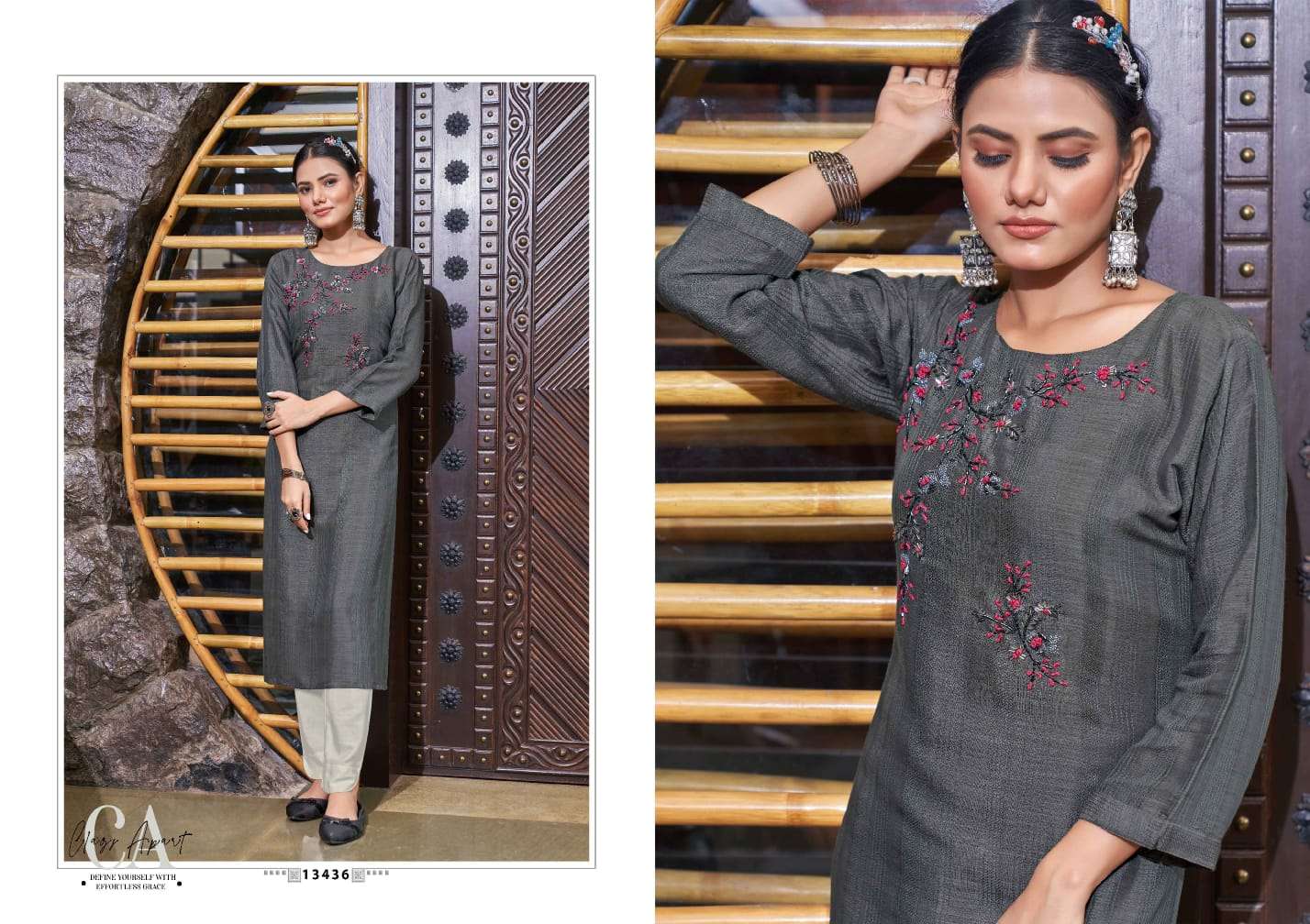 Veyron By Kalaroop Designer Wholesale Online Kurtis Set