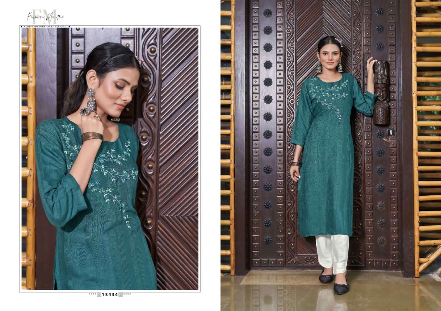 Veyron By Kalaroop Designer Wholesale Online Kurtis Set