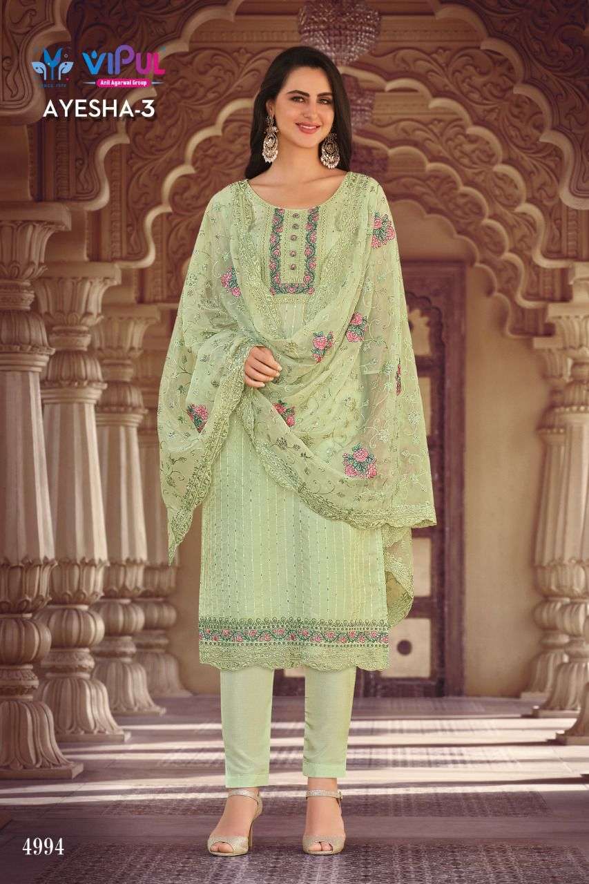 Ayesha 3 By Vipul Designer Wholesale Online Salwar Suit Set