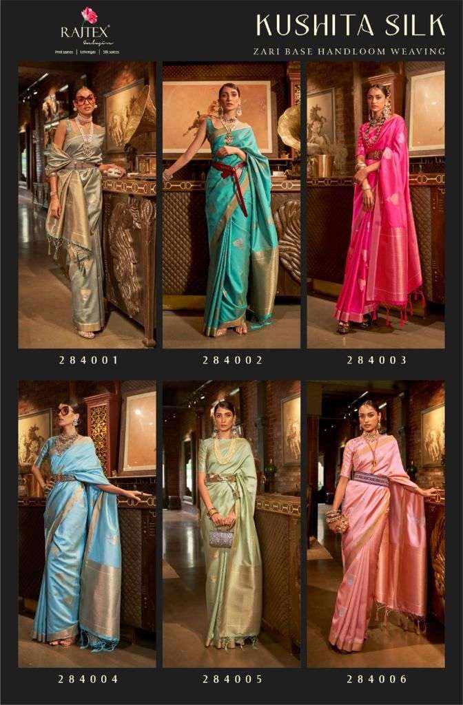 Kushita Silk By Raj tex Designer Wholesale Online Sarees Set