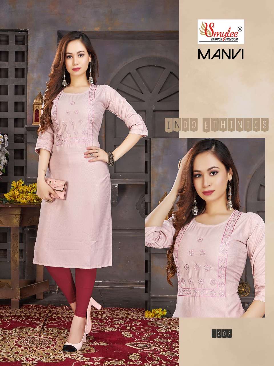 Manvi By Smylee Designer Wholesale Online Kurtis Set