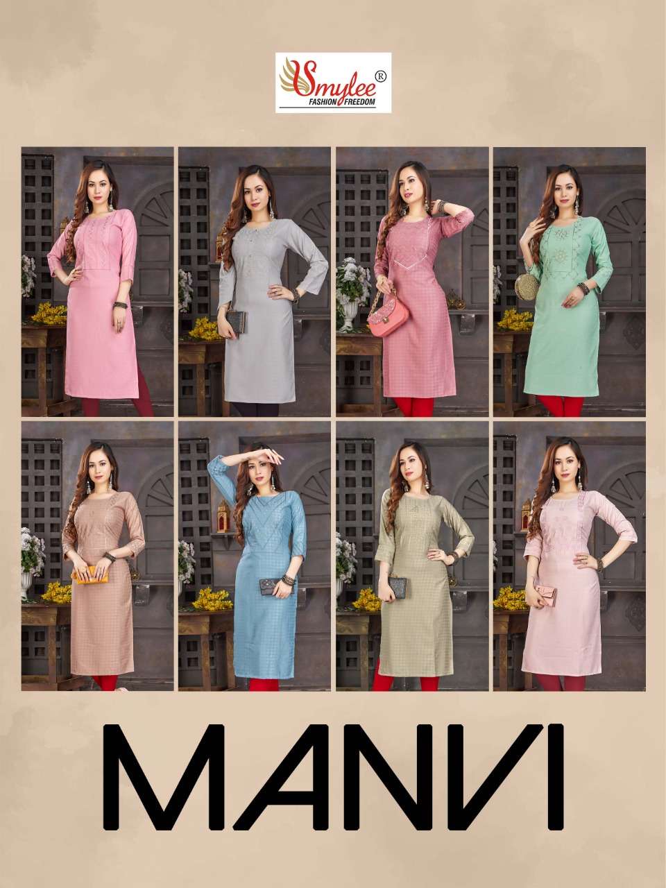 Manvi By Smylee Designer Wholesale Online Kurtis Set