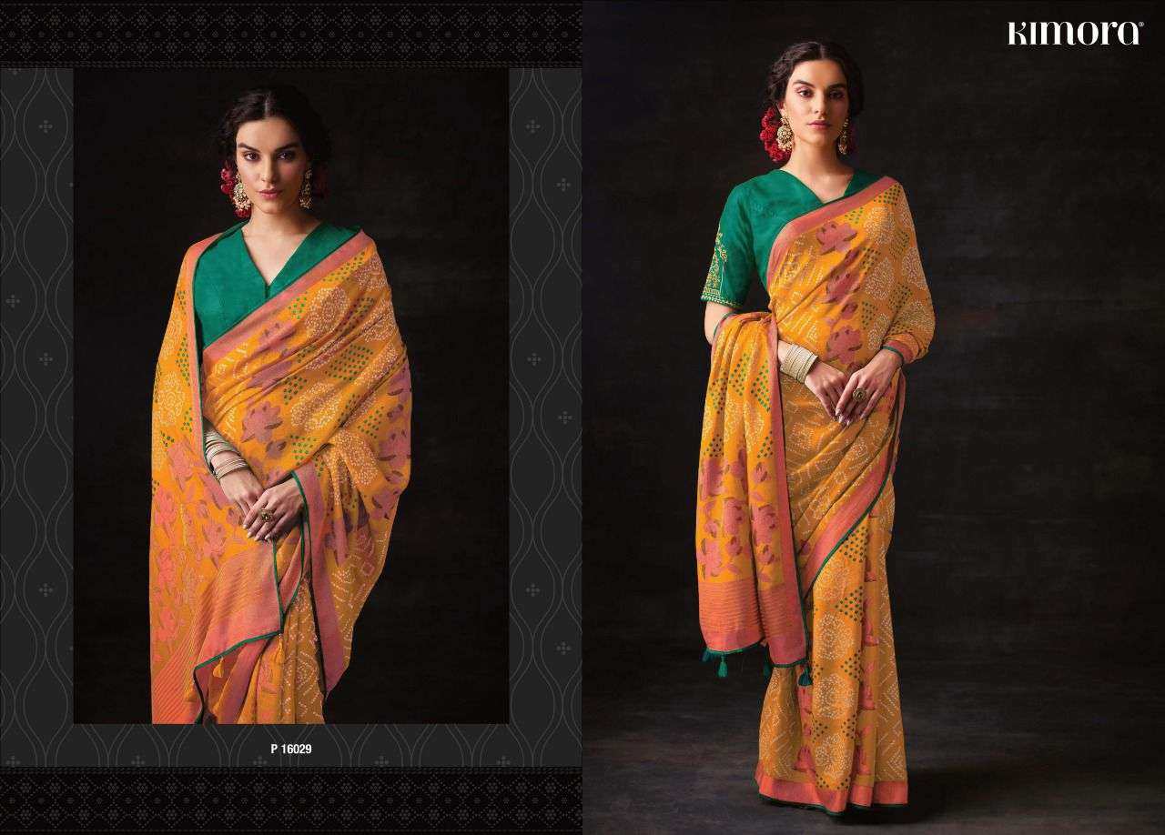 Meera Bandhni Hits By Kimora Designer Wholesale Online Sarees Set