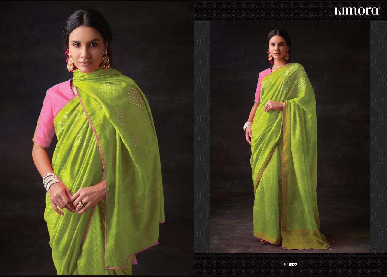 Meera Bandhni Hits By Kimora Designer Wholesale Online Sarees Set