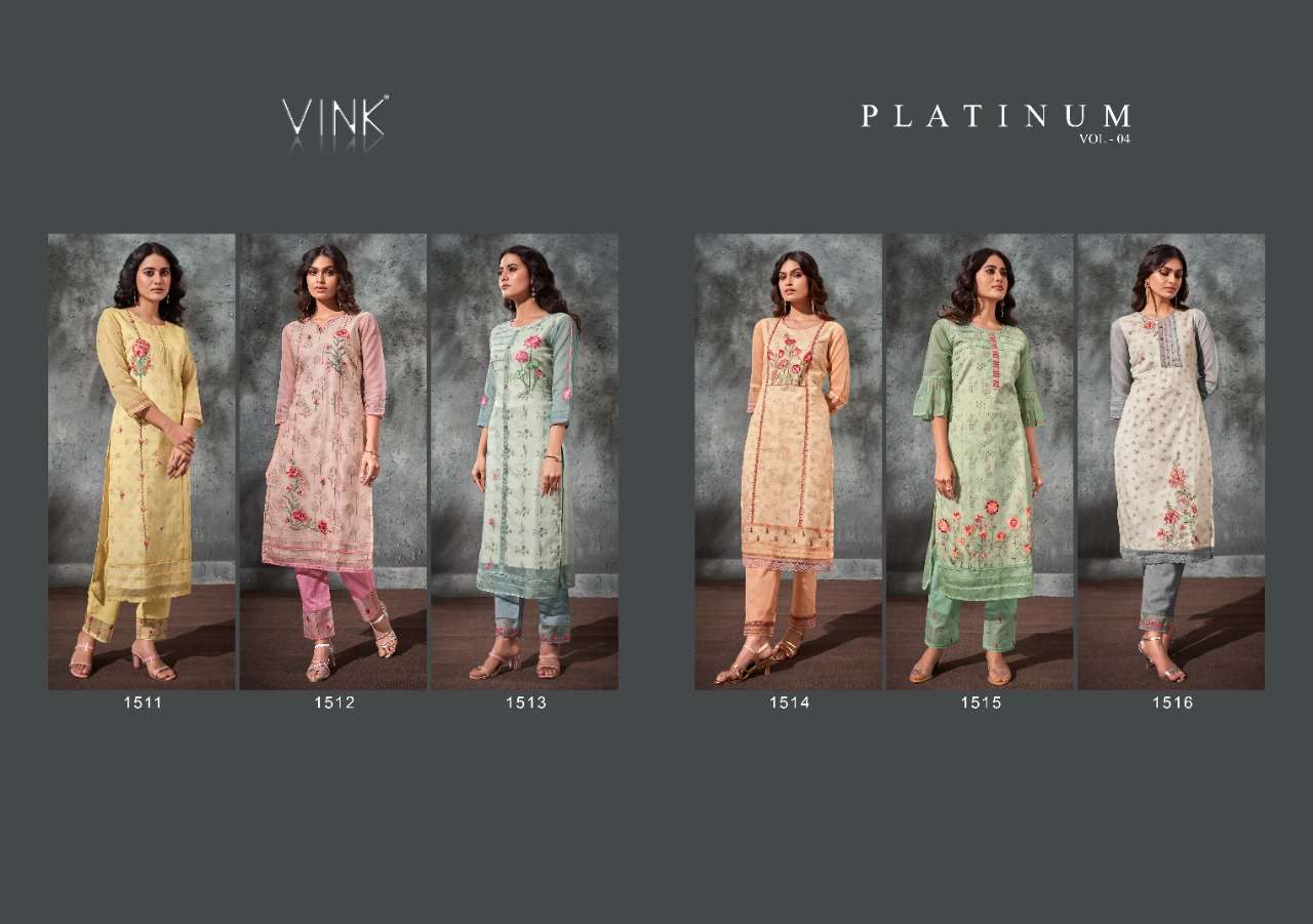 Platinum 4 By Vink Designer Wholesale Online Kurtis With Pant Set