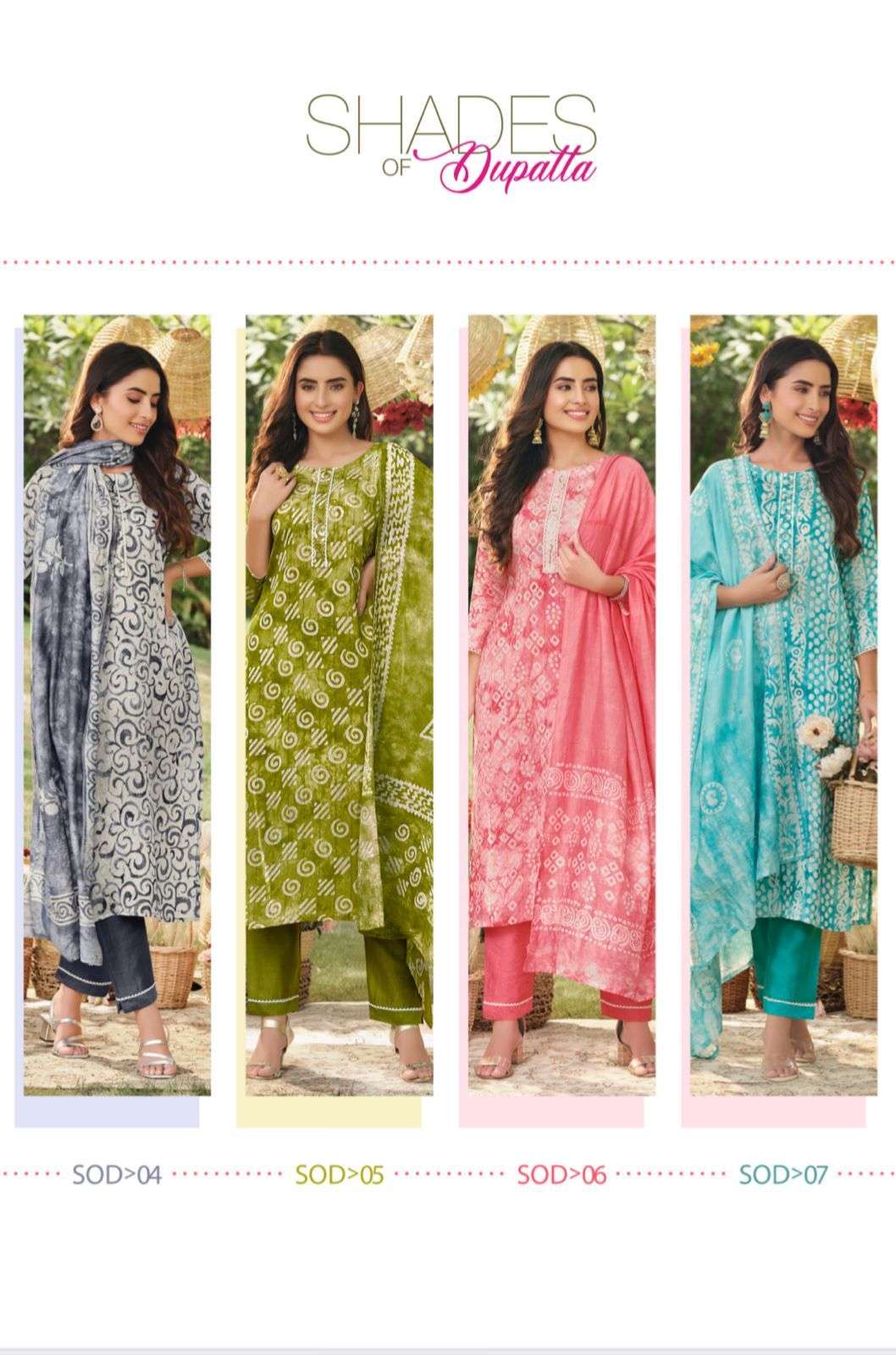 Shades Of Dupatta By S4U Designer Wholesale Online Kurtis Pant Dupatta Set