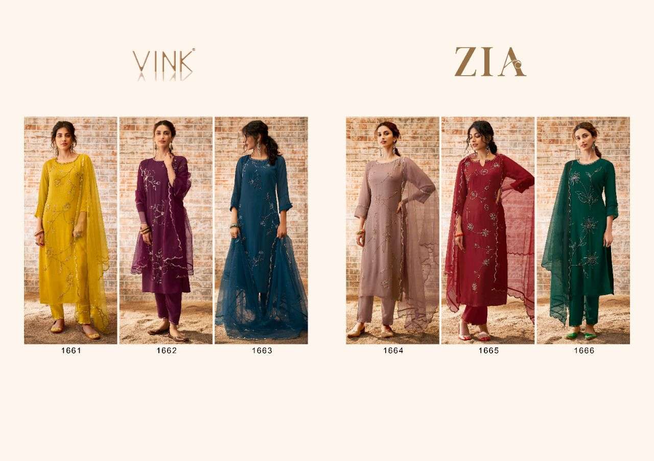 Zia By Vink Designer Wholesale Online Kurtis Pant Dupatta Set