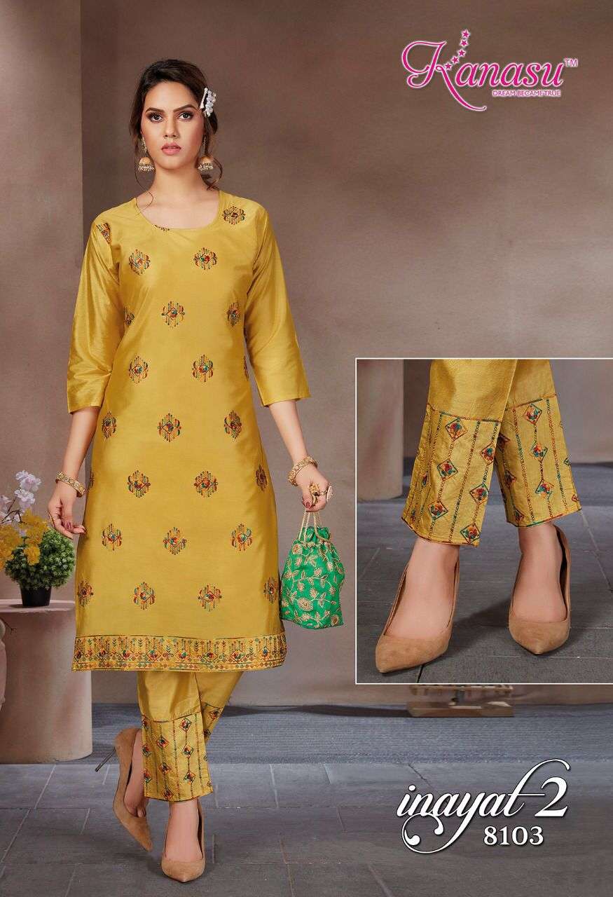 Inayat Vol 2 By Kanasu Kurtis Designer Wholesale Online Kurtis With Dupatta Set