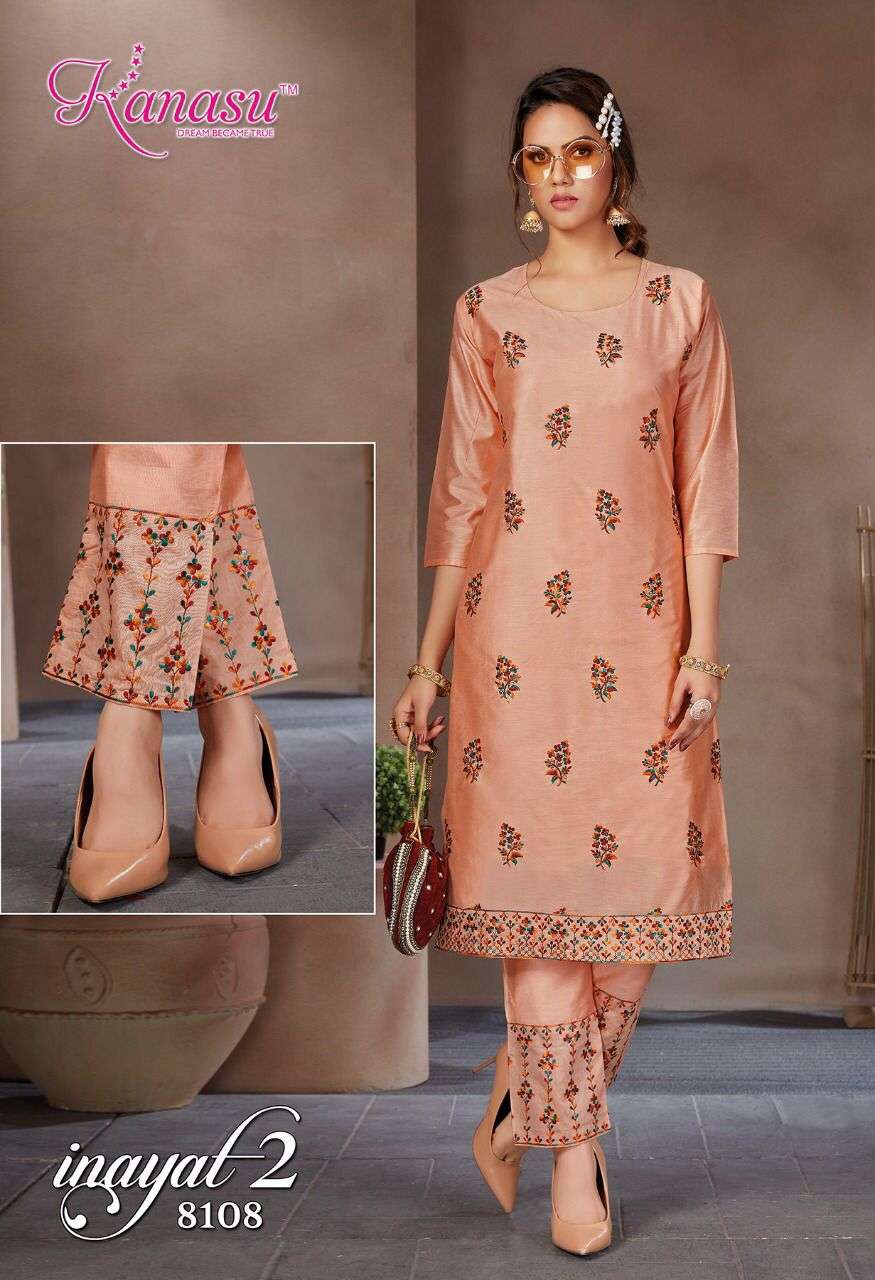 Inayat Vol 2 By Kanasu Kurtis Designer Wholesale Online Kurtis With Dupatta Set