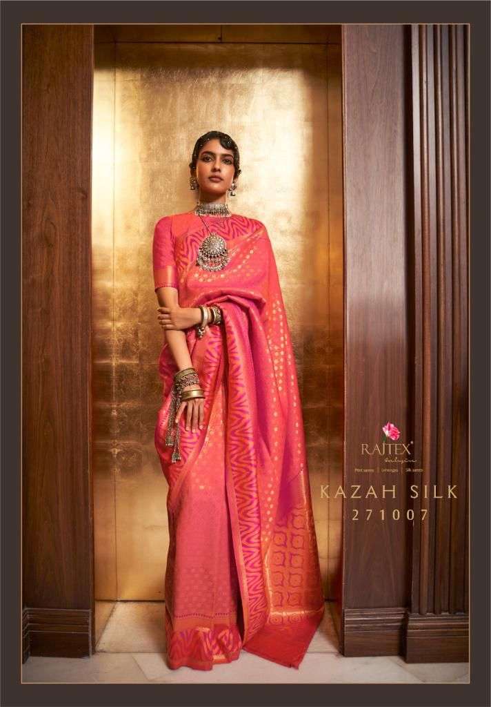 Kazah Silk By Raj Tex Designer Wholesale Online Sarees Set