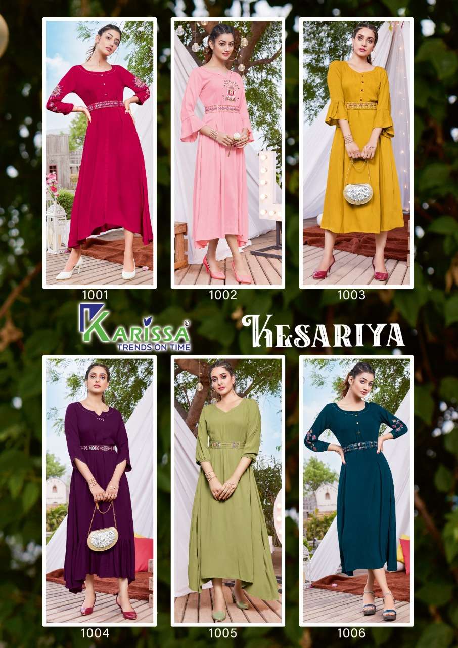 Kesariya By Karissa Designer Wholesale Online Kurtis Set