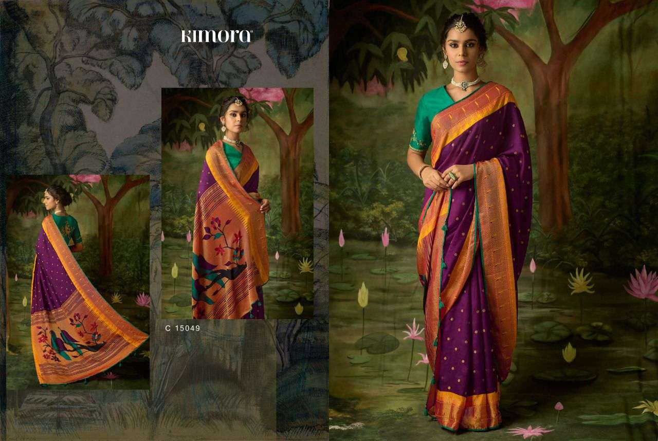 Merea paithani hits By Kimora Designer Wholesale Online Sarees Set