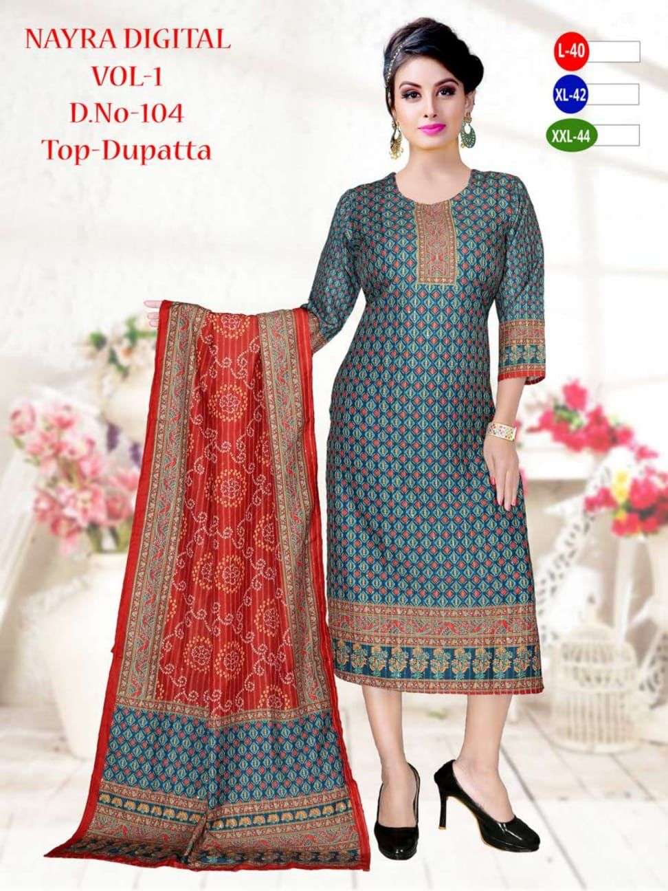 Nayara Digital By Nayara Designer Wholesale Online Kurtis With Dupatta Set