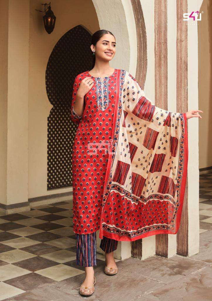 Rabta By S4U Designer Wholesale Online Kurtis Pant Dupatta Set