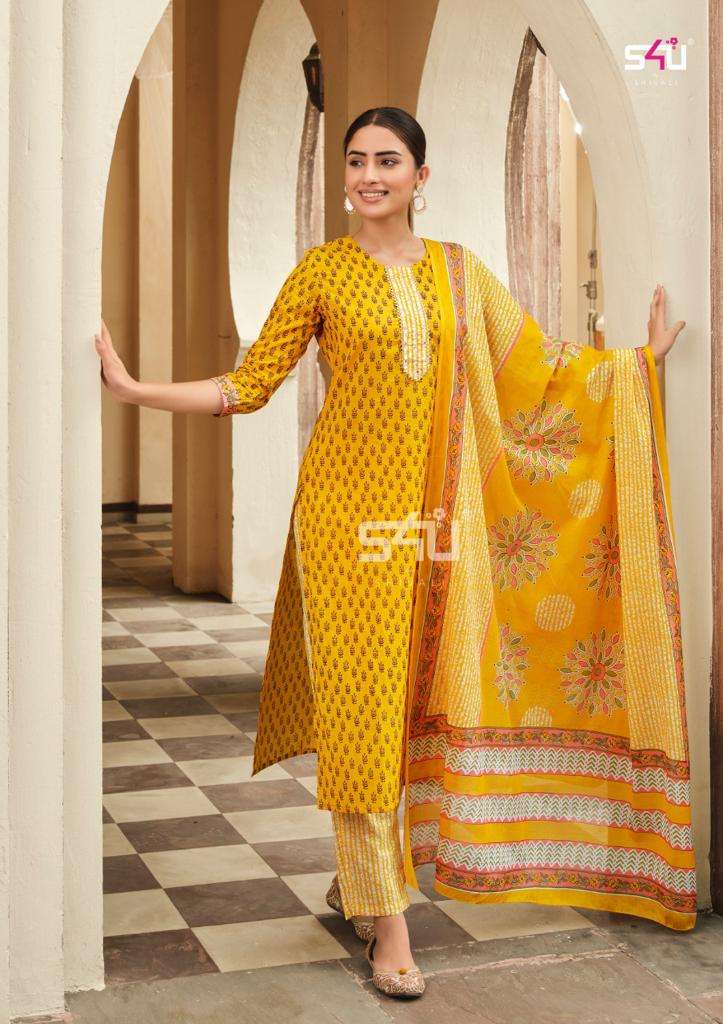 Rabta By S4U Designer Wholesale Online Kurtis Pant Dupatta Set