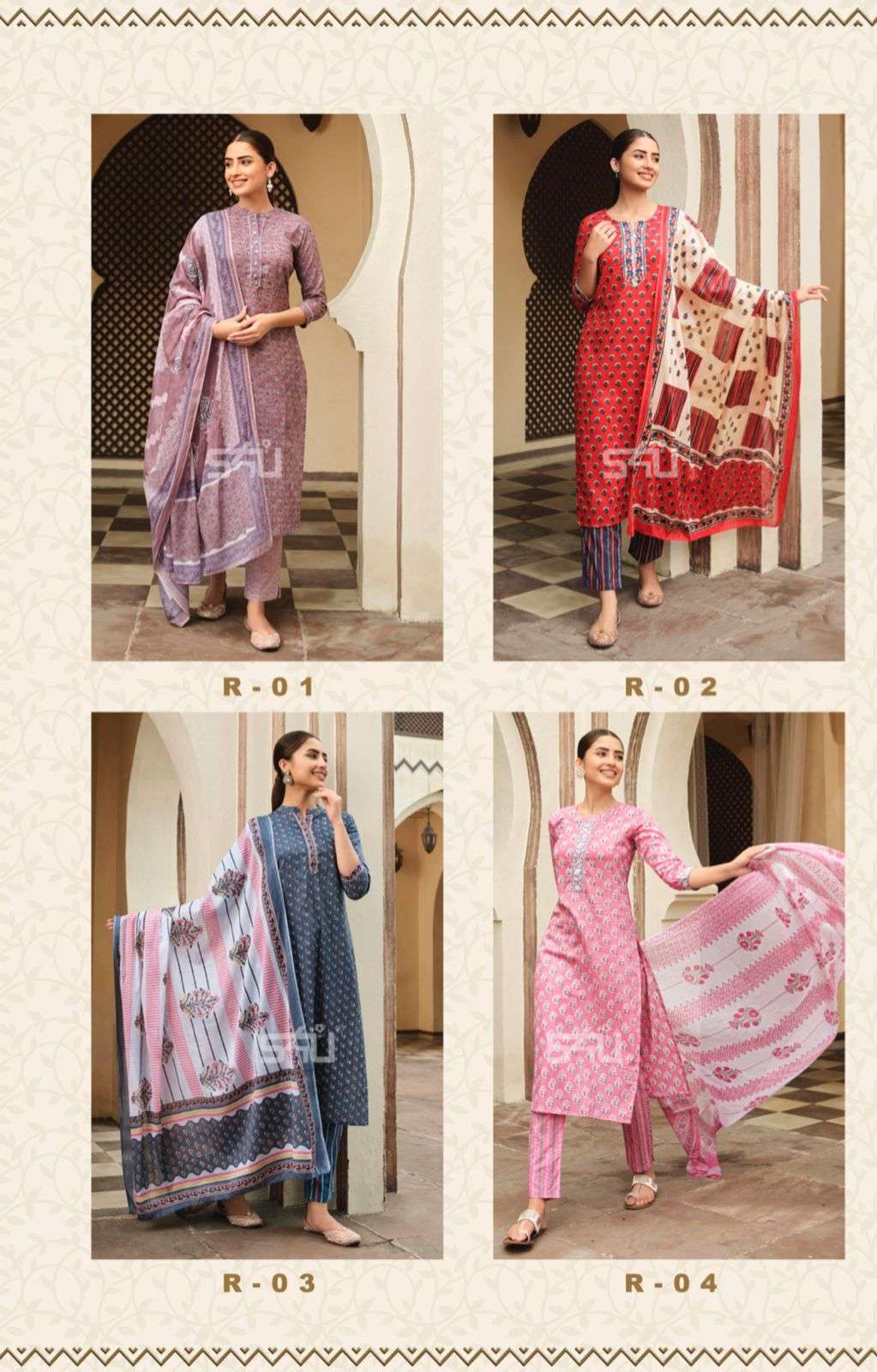 Rabta By S4U Designer Wholesale Online Kurtis Pant Dupatta Set