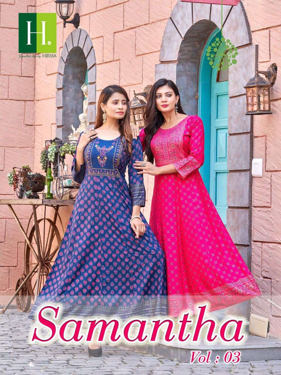 Samanatha Vol 3 By Hirwa Designer Wholesale Online Kurtis Set