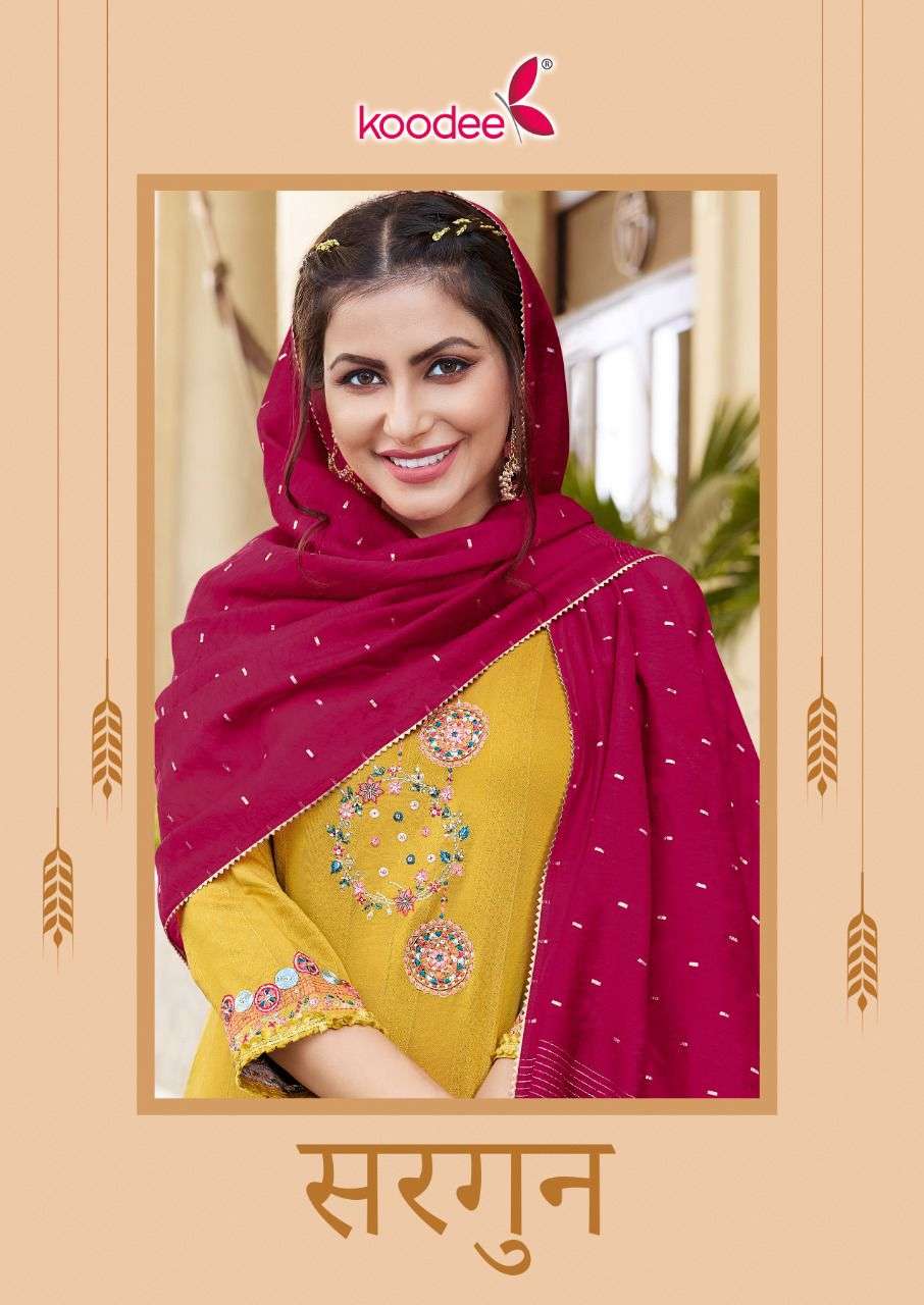 Sargun -1 By Koodee Designer Wholesale Online Kurtis Pant Dupatta Set