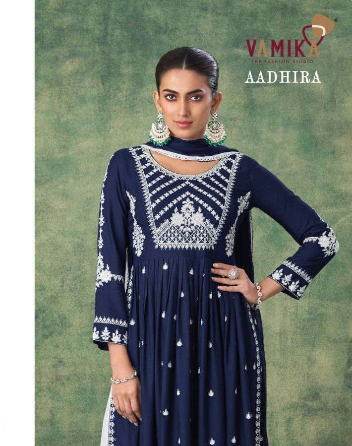 Aadhira By Vamika Designer Wholesale Online Kurtis Pant Dupatta Set
