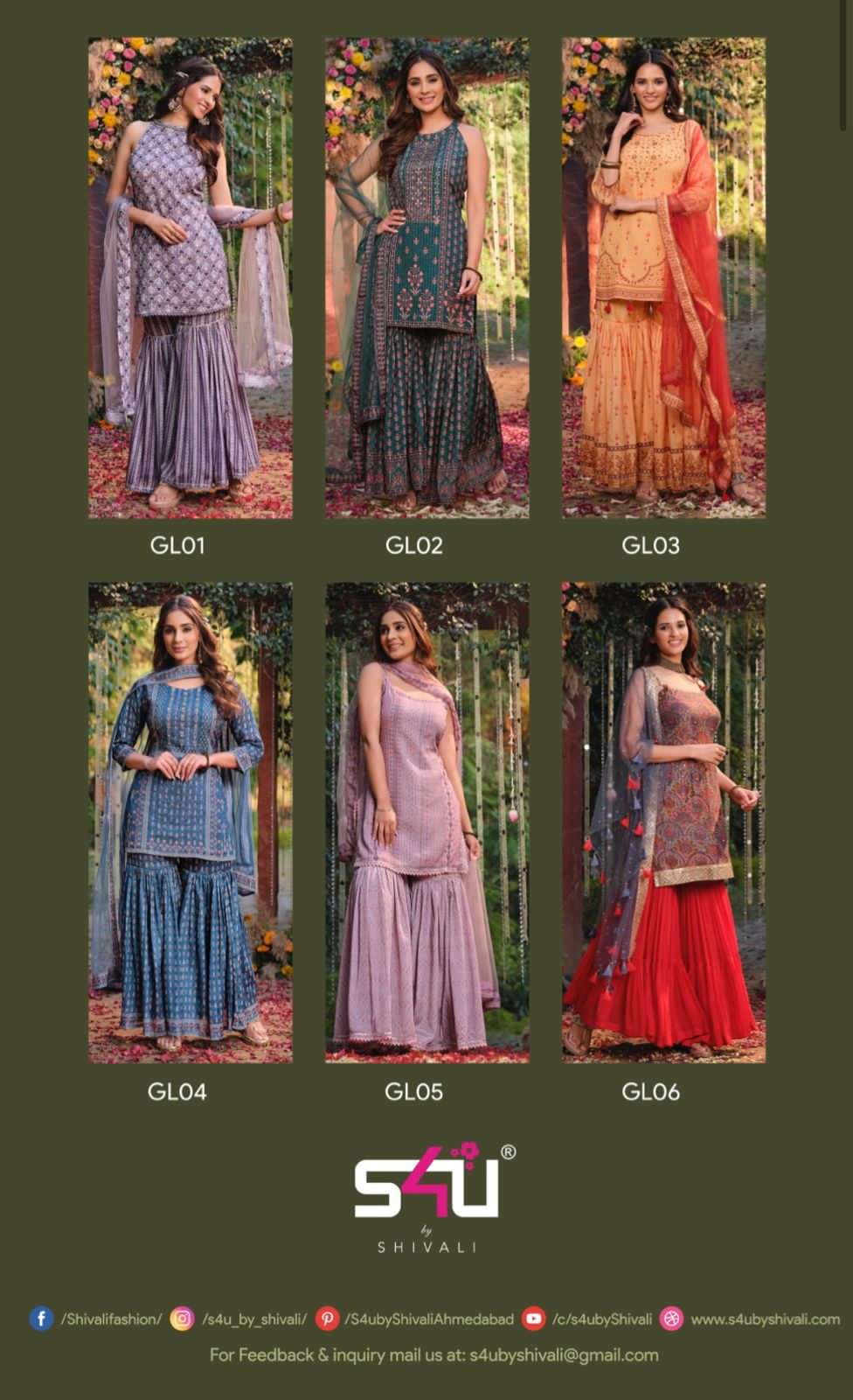 Afreen By S4U Designer Wholesale Online Kurtis Sharara With Dupatta Set