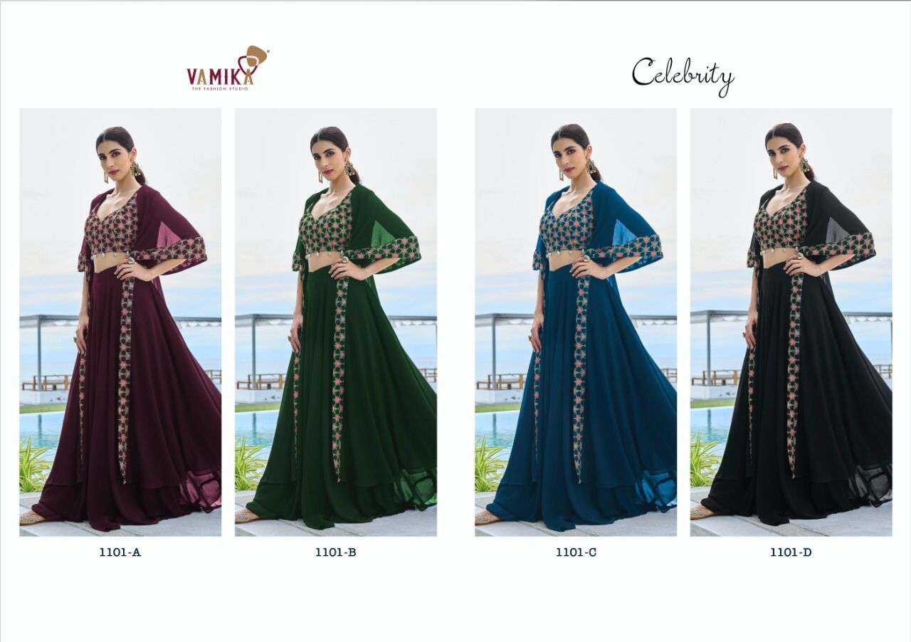 Celebrity By Vamika Designer Wholesale Online Top Choli Lehenga Set