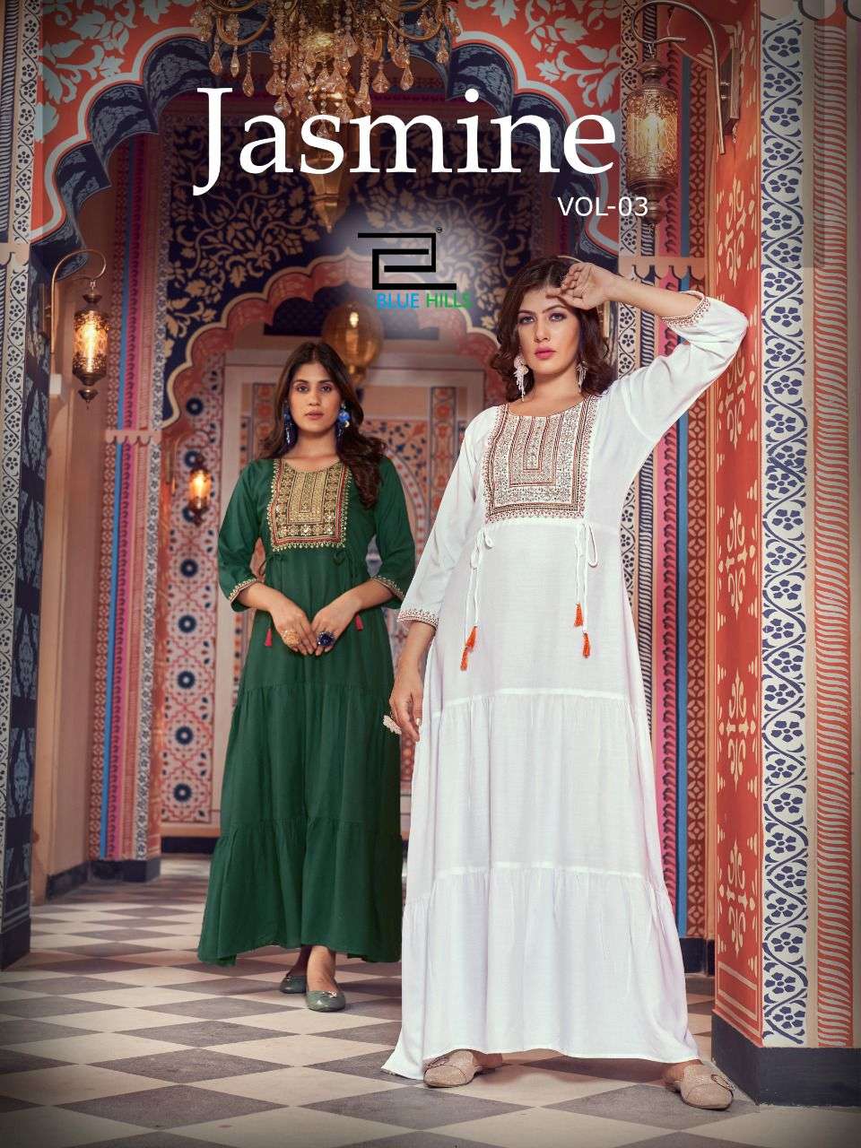 Jasmine Vol 3 By Blue Hills Designer Wholesale Online Kurtis Set