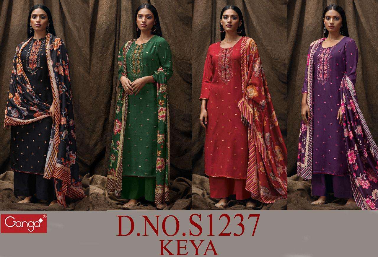 Keya 1237 By Ganga Designer Wholesale Online Salwar Suit Set