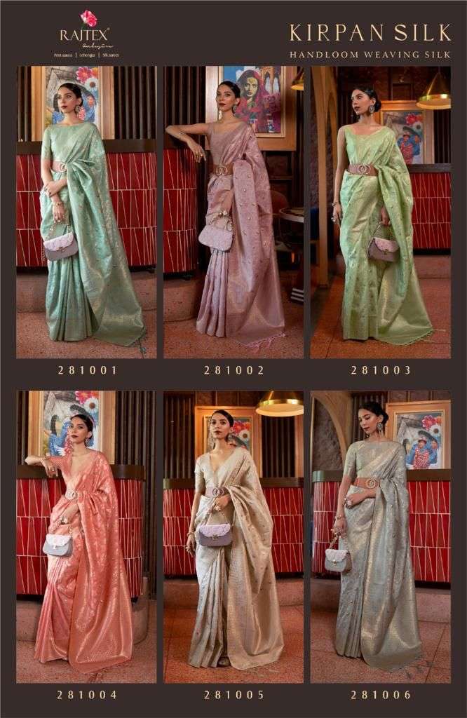 Kirpan Silk By Raj Tex Designer Wholesale Online Sarees Set