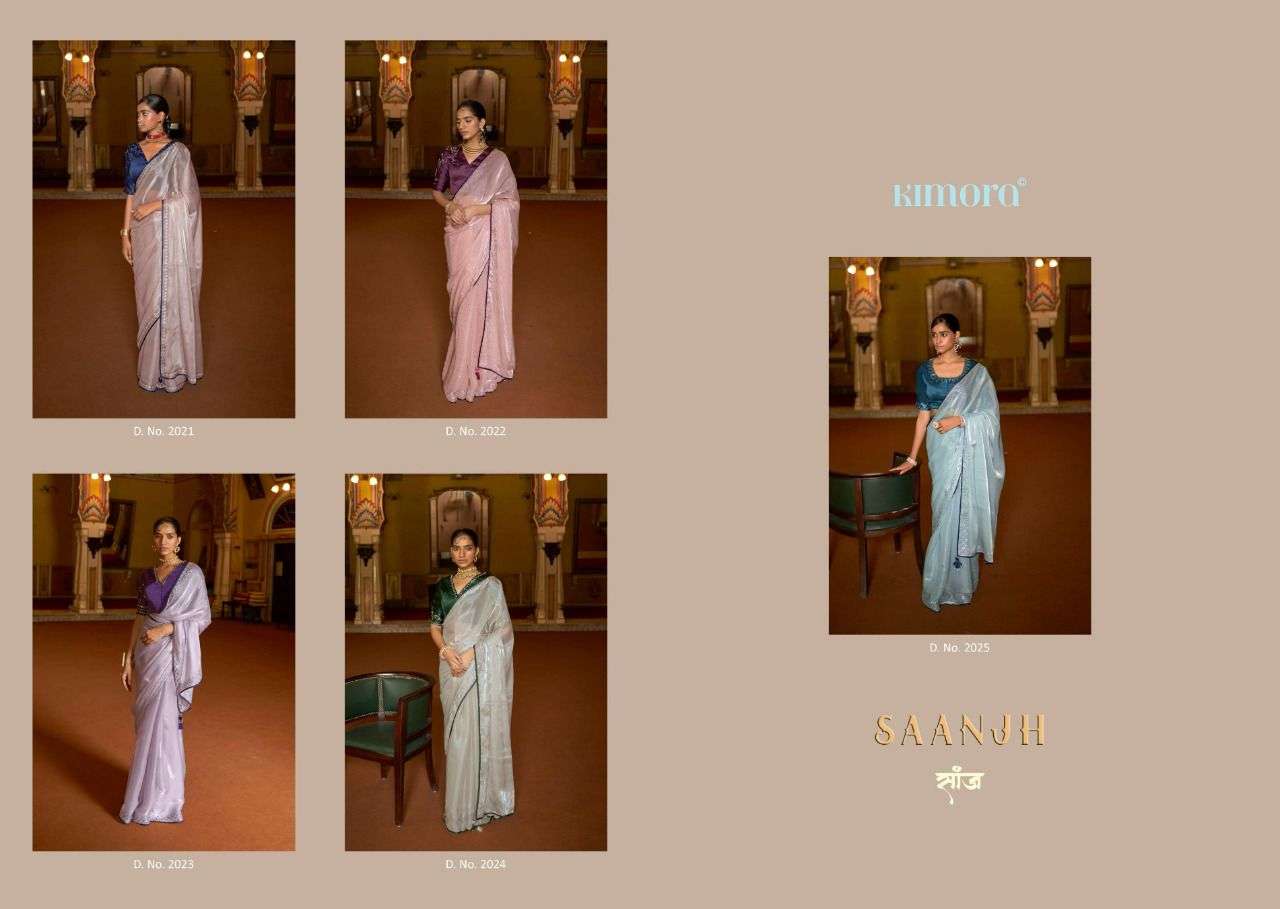 Saanjh By Kimora Designer Wholesale Online Sarees Set