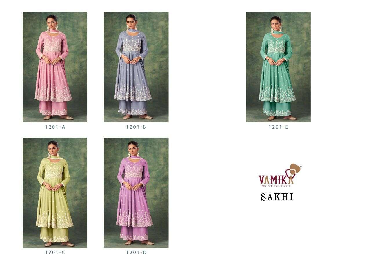 Sakhi By Vamika Designer Wholesale Online Kurtis Plazzo Dupatta Set