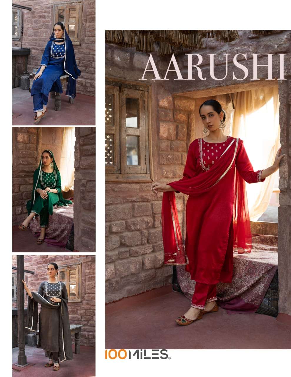 Aarushi BY 100Miles Kurtis Wholesale Online Kurtis SET