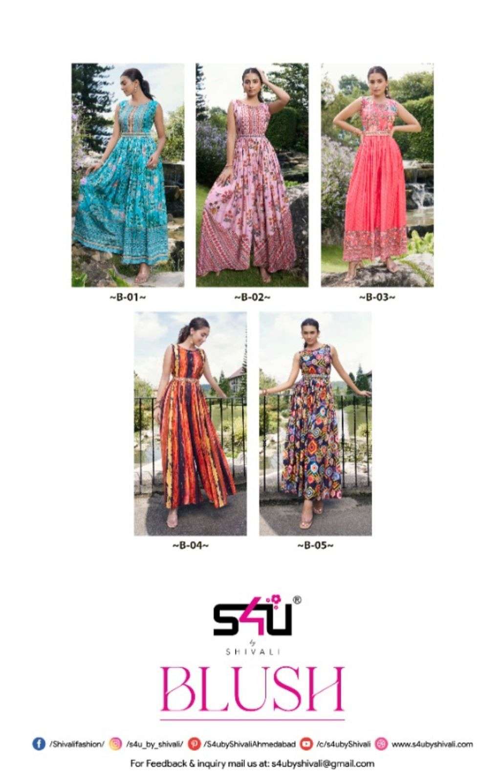 Blush BY S4U Shivali Fashion Wholesale Online Kurtas SET