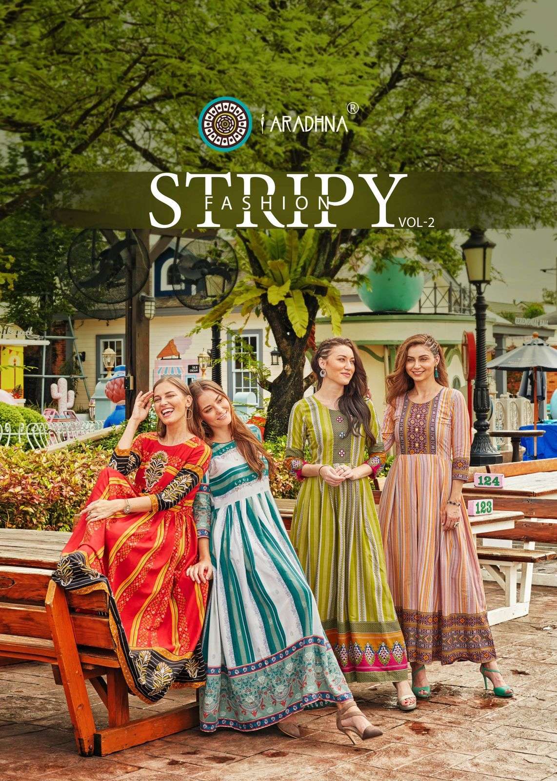 Fashion Stripy Vol 1 By Arradhna Designer Wholesale Online Kurtis Set