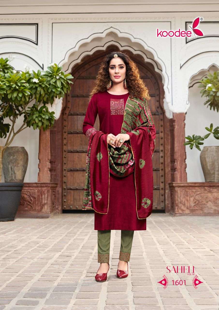 Koodee by Saheli 16 Wholesale Online Kurti Pant With Dupatta