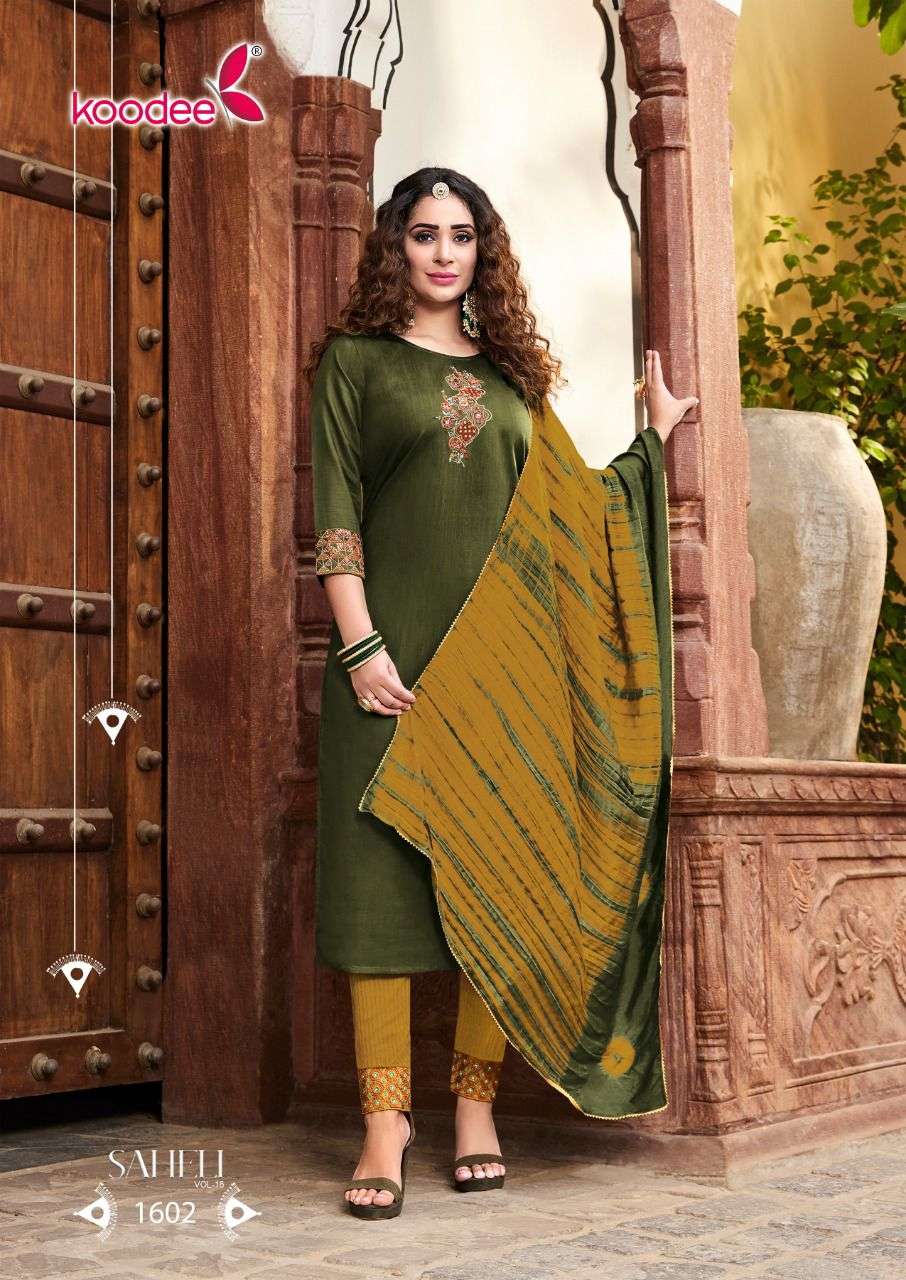 Koodee by Saheli 16 Wholesale Online Kurti Pant With Dupatta