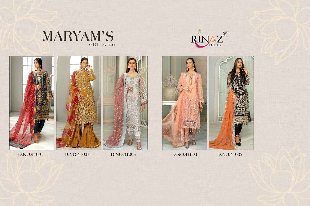 Maryam Gold Vol 19 By Rinaz Fashion Wholesale Online Salwar Suit